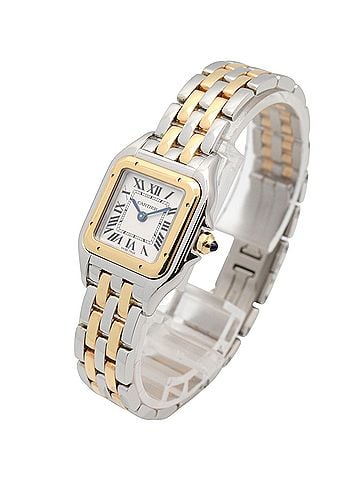 Cartier Cartier Panthère SM 2-Row Watch, 18K (Yellow Gold) Stainless Steel, Ladies, Silver Tone, W2PN0006 (view 2)