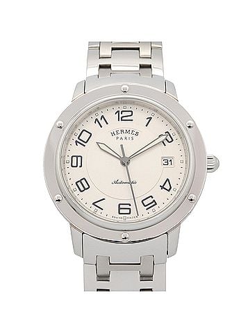 Hermès Hermes Clipper Classic Watch, Stainless Steel, Men's, Silver Tone, CP2.810 (view 1)