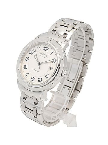 Hermès Hermes Clipper Classic Watch, Stainless Steel, Men's, Silver Tone, CP2.810 (view 2)