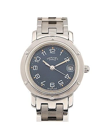 Hermès Hermes Clipper Watch, Stainless Steel, Women's, Blue (CL4.210) (view 1)