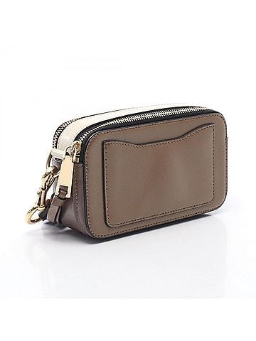 Marc Jacobs Marc Jacobs Snapshot Shoulder Bag/Handbag, Leather, Women's, Gray/Ivory, M0014146 (view 2)