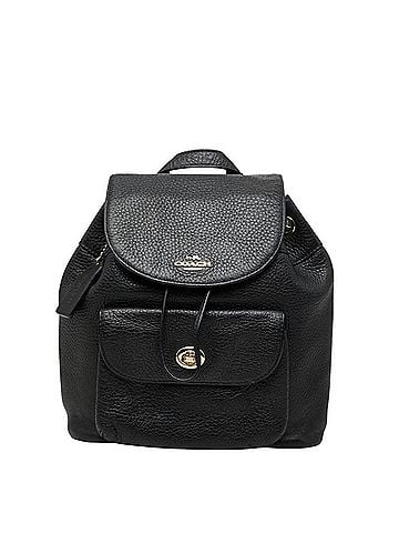 Coach Coach Backpack F37621 Black Leather Women's COACH (view 1)