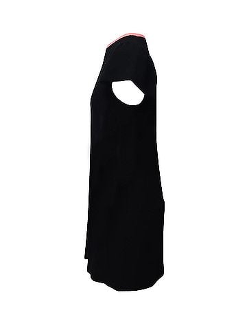 Maje Maje Contrast Neck Shift Dress in Black Acetate (view 2)