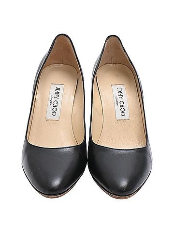 Jimmy Choo Jimmy Choo Romy Pumps in Black Leather (view 2)