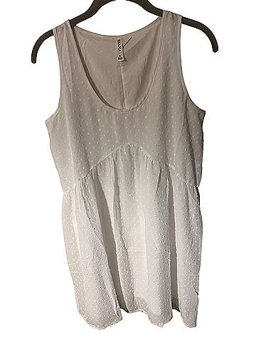 Zenana Outfitters Zenana Outfitters Sleeveless Dot Dress White Small NWOT Casual Dress (view 1)