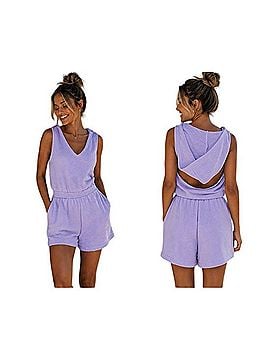 Free People Halter Hooded Romper Jumpsuit (view 1)