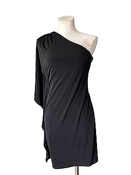 Calvin Klein One Shoulder Draped Cape Sleeve Dress Cocktail Dress (view 2)
