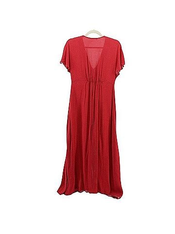 Mango A-Line Midi V-Neck Dress Casual Dress (view 2)