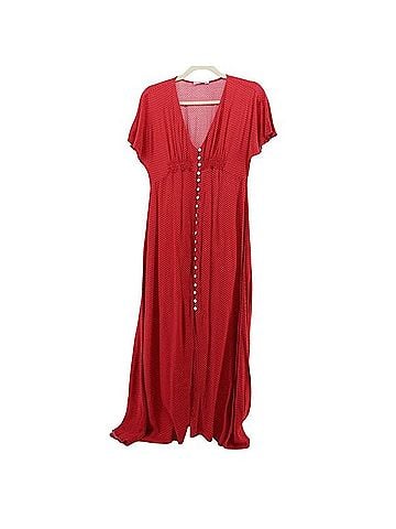 Mango A-Line Midi V-Neck Dress Casual Dress (view 1)