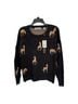 Catherine Malandrino Graphic Black Tan Pullover Sweater Size XL - photo 1