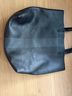 Madewell Black Leather Tote With Center Tonal Stripe Tote - photo 3