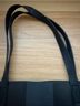 Madewell Black Leather Tote With Center Tonal Stripe Tote - photo 4