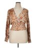Tiny 100% Rayon Brown Tiny Long Sleeve Blouse Size XL - photo 1