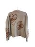 Rachel Zoe Floral Tan Brown Pullover Sweater Size L - photo 2