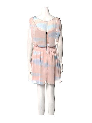 Alice + Olivia Tie-Dye Print Silk Chiffon Mini Dress Cocktail Dress (view 2)
