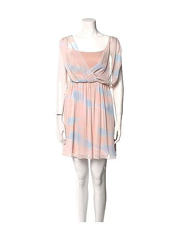 Alice + Olivia Tie-Dye Print Silk Chiffon Mini Dress Cocktail Dress (view 1)