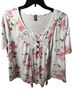 Shein Floral White Pink Short Sleeve Blouse Size 4X - photo 1