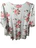 Shein Floral White Pink Short Sleeve Blouse Size 4X - photo 2