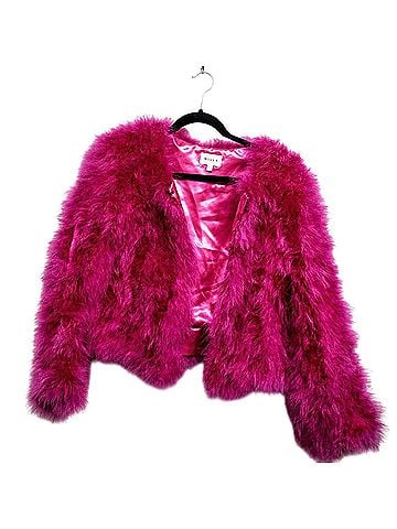Milly vesta feather Faux Fur Jacket (view 2)