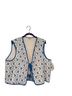 Nanette Lepore 100% Polyester 100% Rayon Floral Blue White Vest Size XL - photo 3