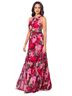 Xscape 100% Polyester Floral Pink Red Cocktail Dress Size 8 - photo 11