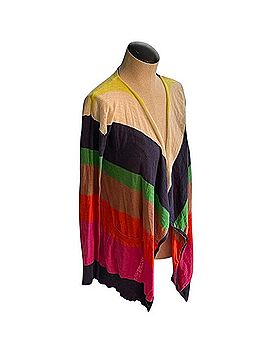 Splendid Colorful Striped Open Front Cardigan Cardigan (view 1)