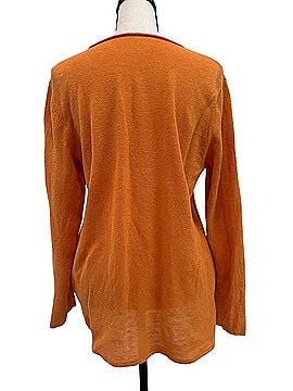 Eileen Fisher Organic Linen Sweater Asymmetrical Tunic Long Sleeve Blouse (view 2)