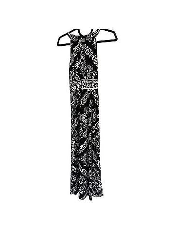 White House Black Market Floral Halter Maxi Dress Casual Dress (view 2)