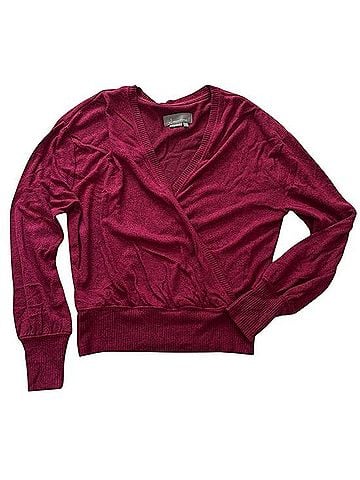 Anthropologie faux wrap knit top Long Sleeve T-Shirt (view 1)