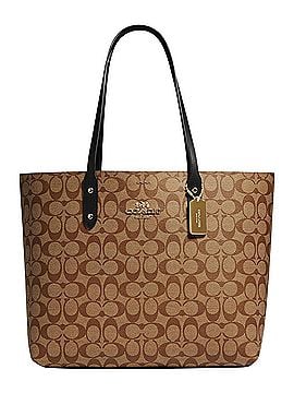 Coach Town Tote Leather Tote (view 1)