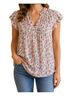 Monday Fun 100% Rayon Floral Pink Purple Green Sleeveless Blouse Size L - photo 4