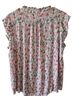 Monday Fun 100% Rayon Floral Pink Purple Green Sleeveless Blouse Size L - photo 2