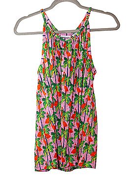 Bouffants & Broken Hearts flamingo and palm tree Tank Top (view 1)