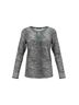 Neiman Marcus 100% Cashmere Animal Print Gray Cashmere Pullover Sweater Size M - photo 1