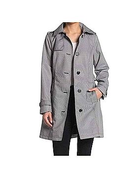 MICHAEL Michael Kors Houndstooth Trenchcoat (view 1)