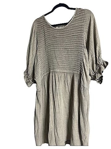 Three Bird Nest Quinn Puff Sleeve Mini Casual Dress (view 2)