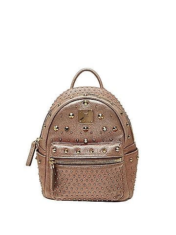 MCM MCM Studded Backpack, Pink Leather, Women's (view 1)