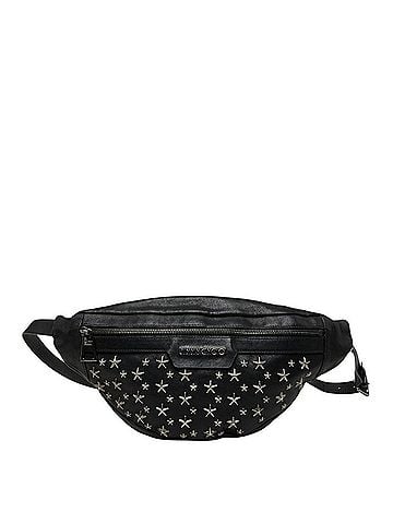 Jimmy Choo Jimmy Choo Star Studded Delhi Body Bag Waist Black Leather Women's JIMMY CHOO (view 1)