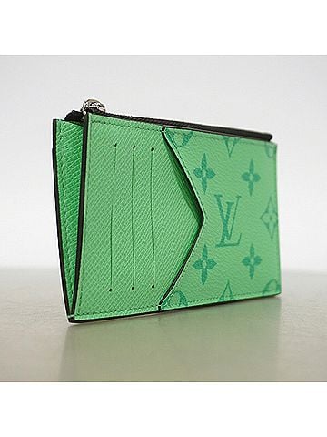 Louis Vuitton Louis Vuitton Wallet/Coin Case Taigarama Coin Card Holder M27656 Minty Green Men's P3504864 (view 2)