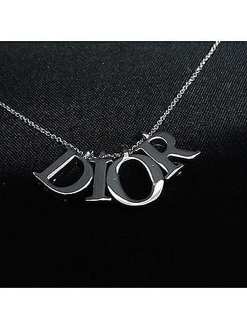 Christian Dior Christian Dior necklace, silver metal, for women. (view 2)