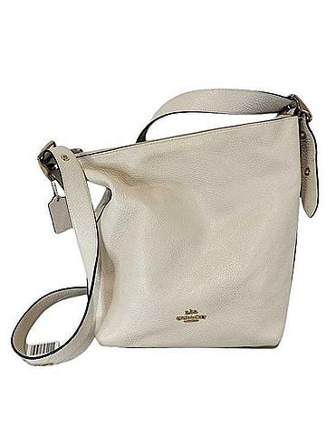 Coach COACH Val Duffle Shoulder Bag C2818 Chalk Refined Pebble Leather Women's (view 1)