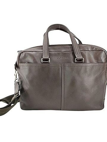 Coach COACH Legacy Zip Commuter F70670 Dark Brown Leather Men's Handbag (view 1)