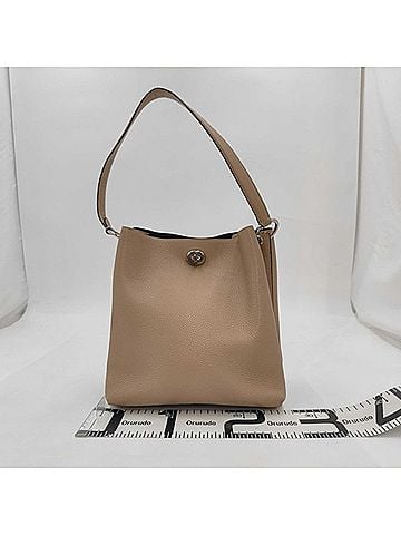 Coach COACH Charlie Shoulder Bag 55200 Beige Leather Women's (view 2)