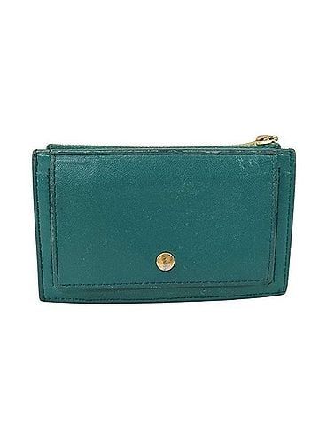 Bottega Veneta BOTTEGA VENETA Wallet/Coin Case Intrecciato Fragment Green Leather Men's Women's Card (view 1)