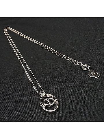 Christian Dior Christian Dior Oval Silver Metal Necklace for Women (view 2)