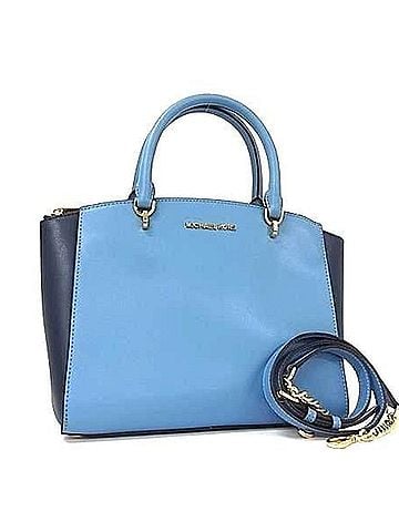 Michael Kors MICHAEL KORS Ellis Handbag 35H7GE0S3T Blue Leather Women's Shoulder Bag (view 1)