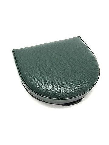 Valextra Valextra V0L89 Horseshoe-shaped Wallet/Coin Case, Green Leather, Men's/Women's Coin Purse (view 1)