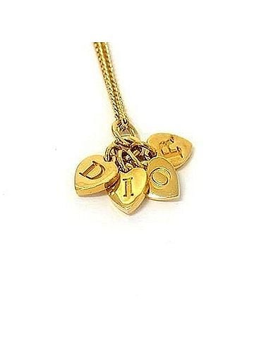 Christian Dior Christian Dior Heart Necklace, Gold Metal, Women's (view 2)