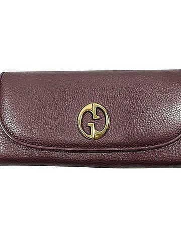 Gucci GUCCI Double G Continental Wallet 245739 Bordeaux Leather Women's Bi-fold (view 1)