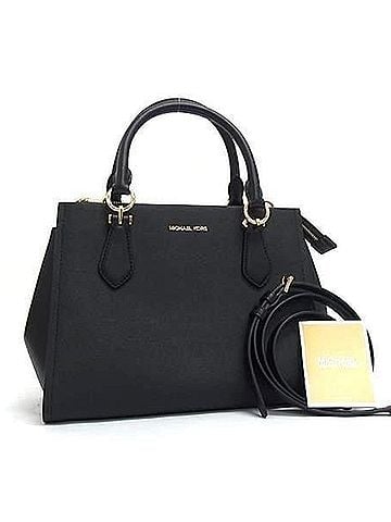 Michael Kors MICHAEL KORS Marilyn Medium Satchel Handbag 35F5G6AS2L Black Women's Shoulder Bag (view 1)